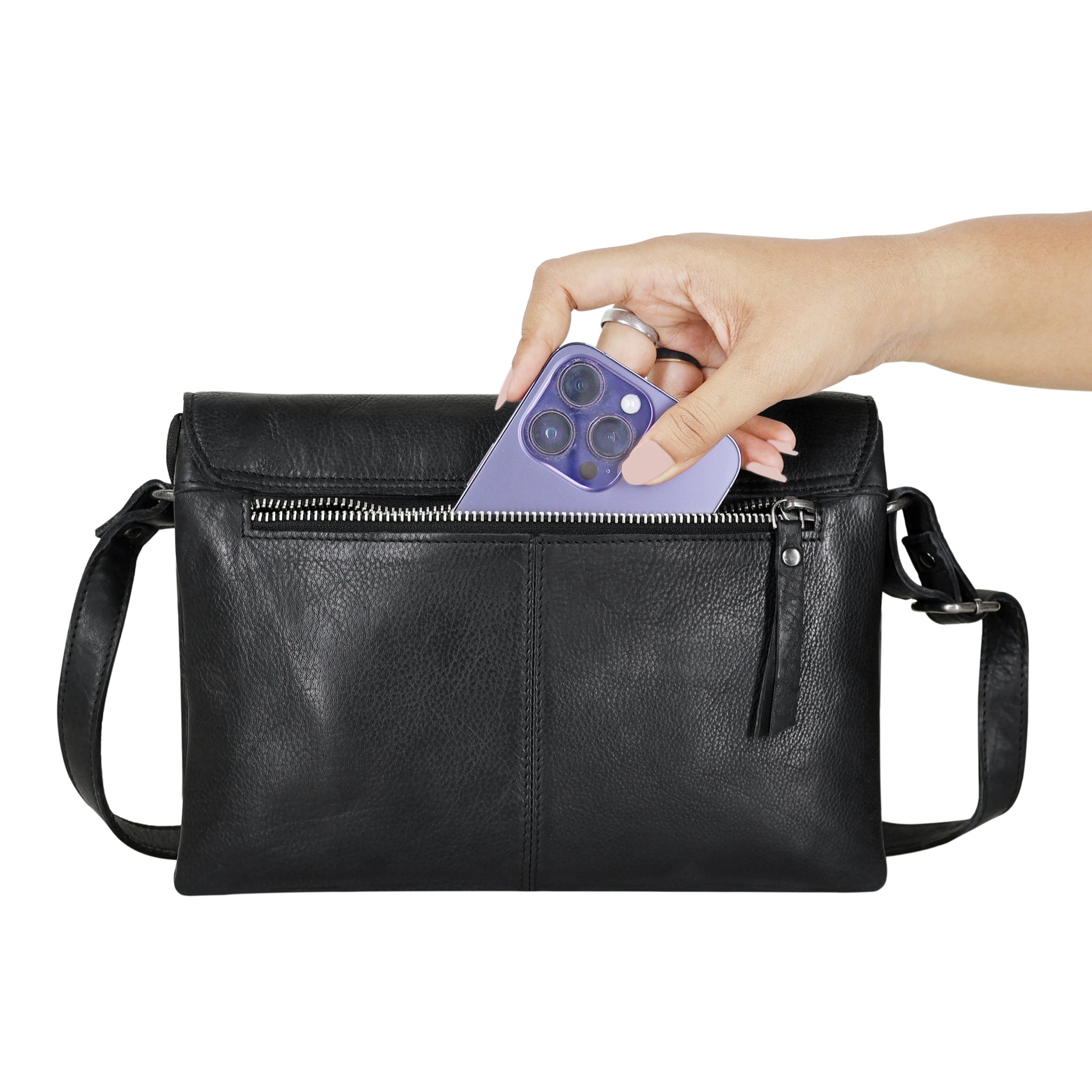 Marcus Leather Crossbody Bag - Image 14